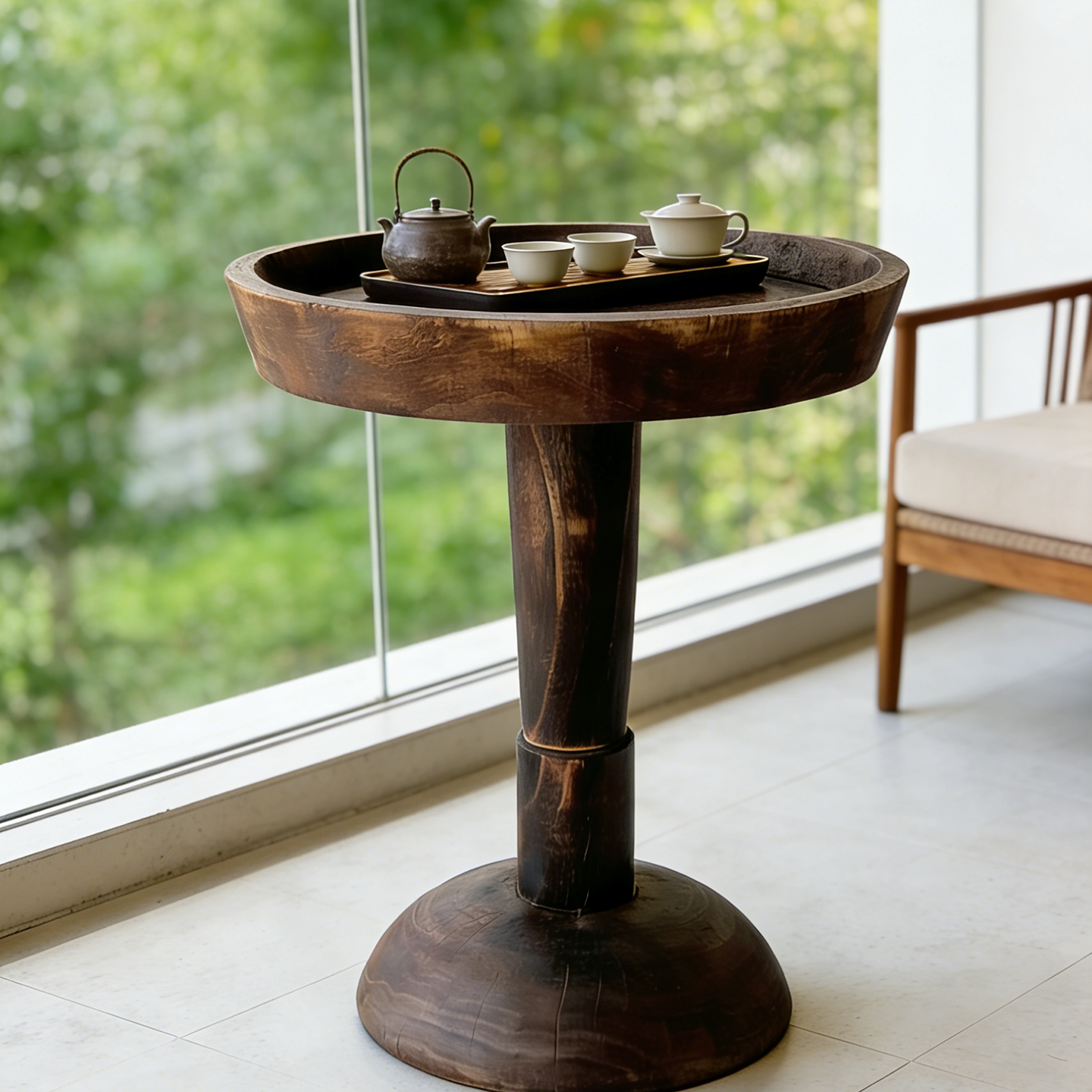 咖啡店中古桌子民宿侘寂风茶几床头小圆桌复古艺术边几阳台桌摆件,住宅家具,角几/边几,淘宝优惠券,粉丝福利购,淘宝优惠卷