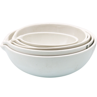 汇达瓷元皿实验用圆底陶瓷蒸发皿75/100/125/150/200/250/300/400/500/750/1000/2000/3000/5000ml化学皿实验