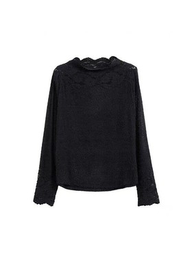 【甜甜圈专享】蕾丝打底长袖内搭毛衫21201#