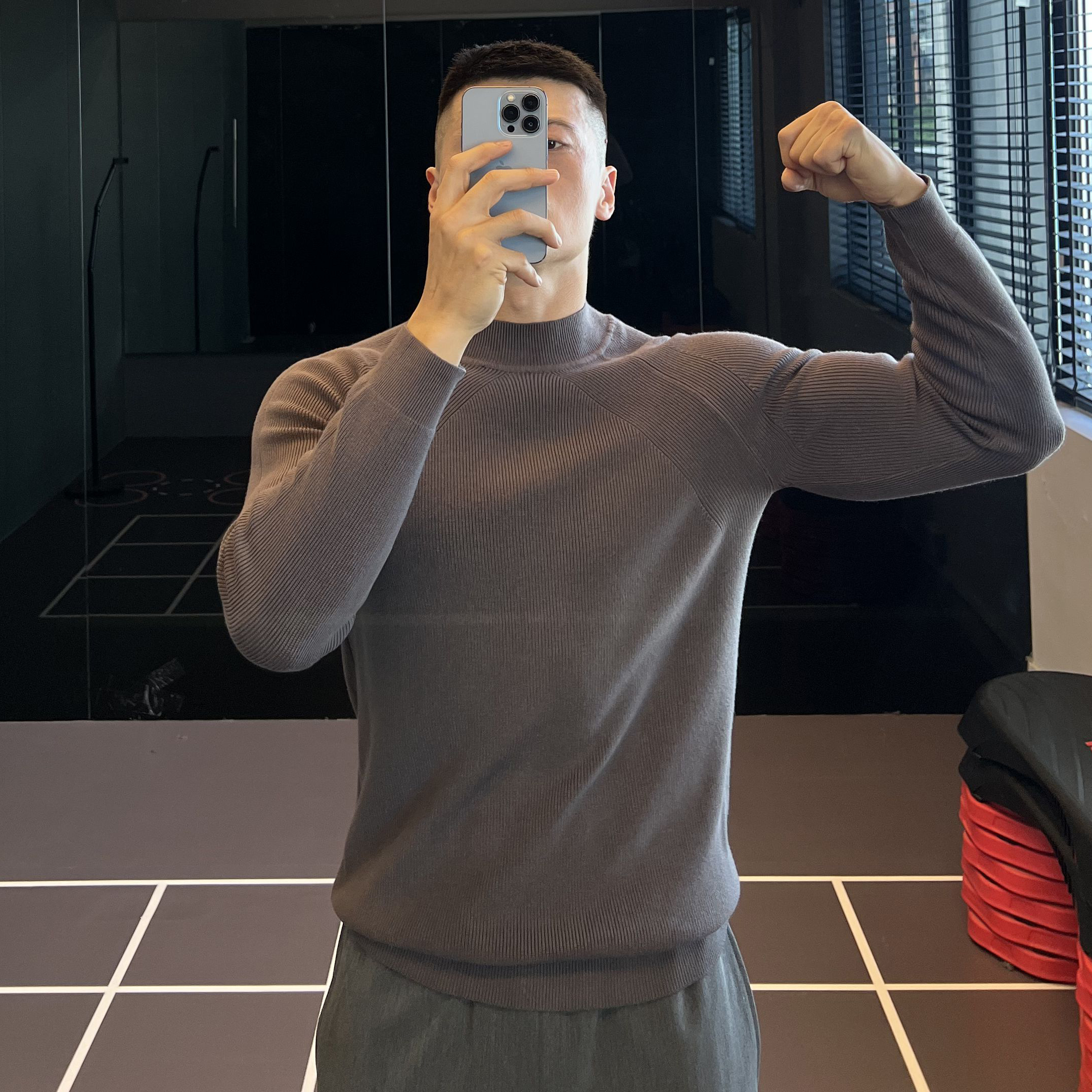 秋冬复古棕咖保暖毛衣针织衫男士