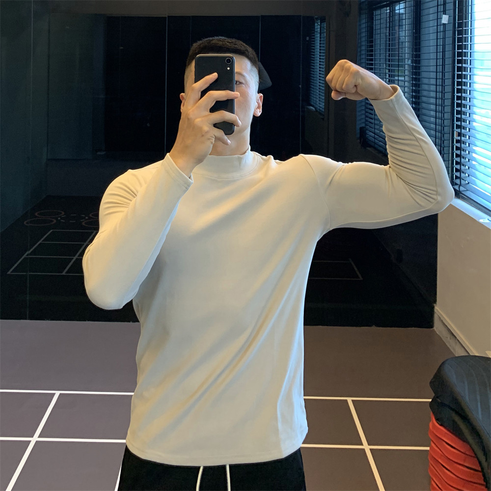 【双面德绒】发热半高领长袖T恤弹力修身打底健身衣服男运动秋冬,运动服/休闲服装,运动T恤,淘宝优惠券,粉丝福利购,淘宝优惠卷