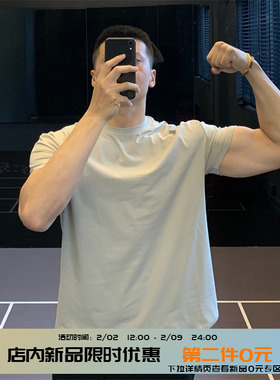 irontrap收袖口上紧下松运动短袖T恤健身衣服男弹力速干训练夏季