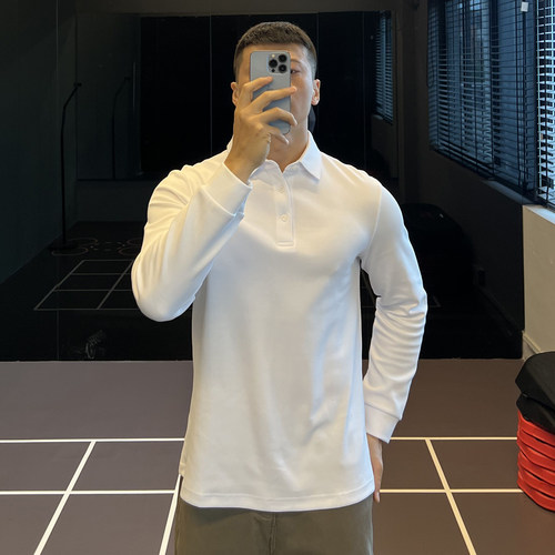 加厚保暖双面新疆棉品质polo衫男