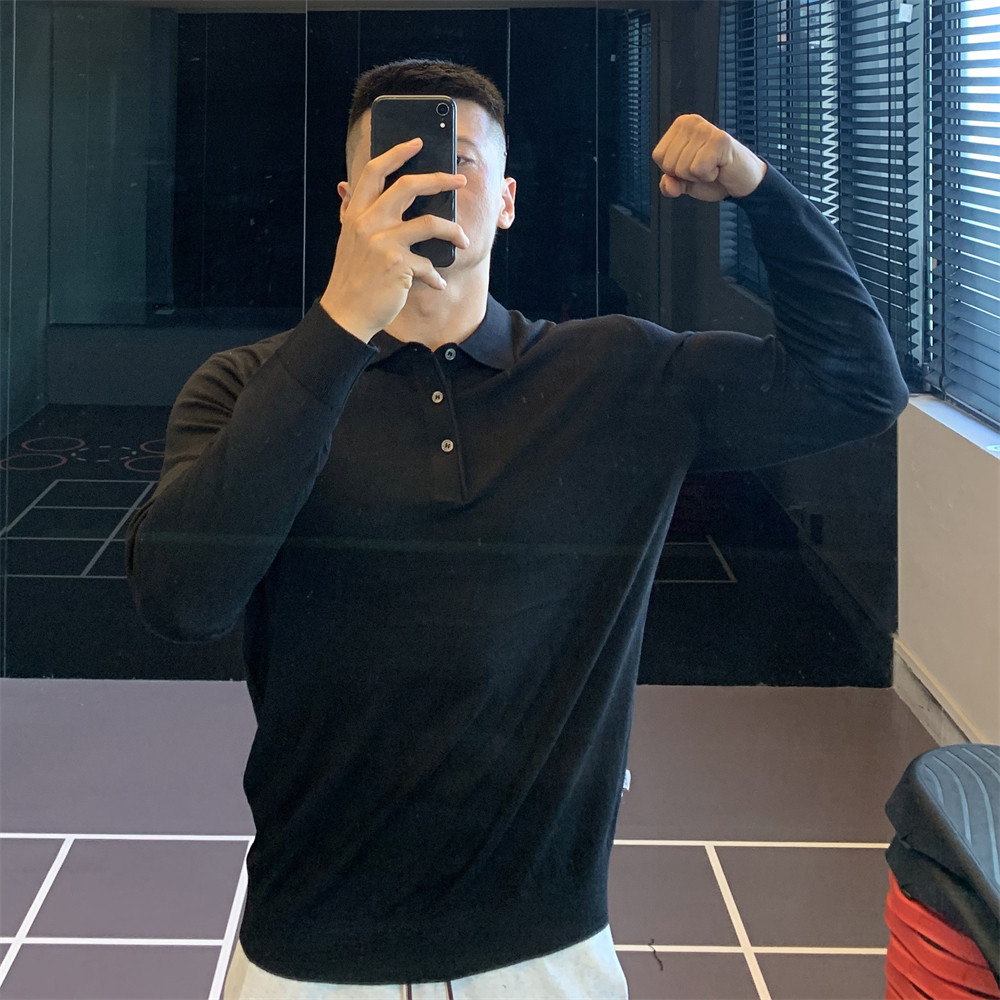 【城市通勤】羊毛桑蚕丝polo衫长袖T恤男打底运动健身上衣秋冬季,男装,针织衫/毛衣,淘宝优惠券,粉丝福利购,淘宝优惠卷