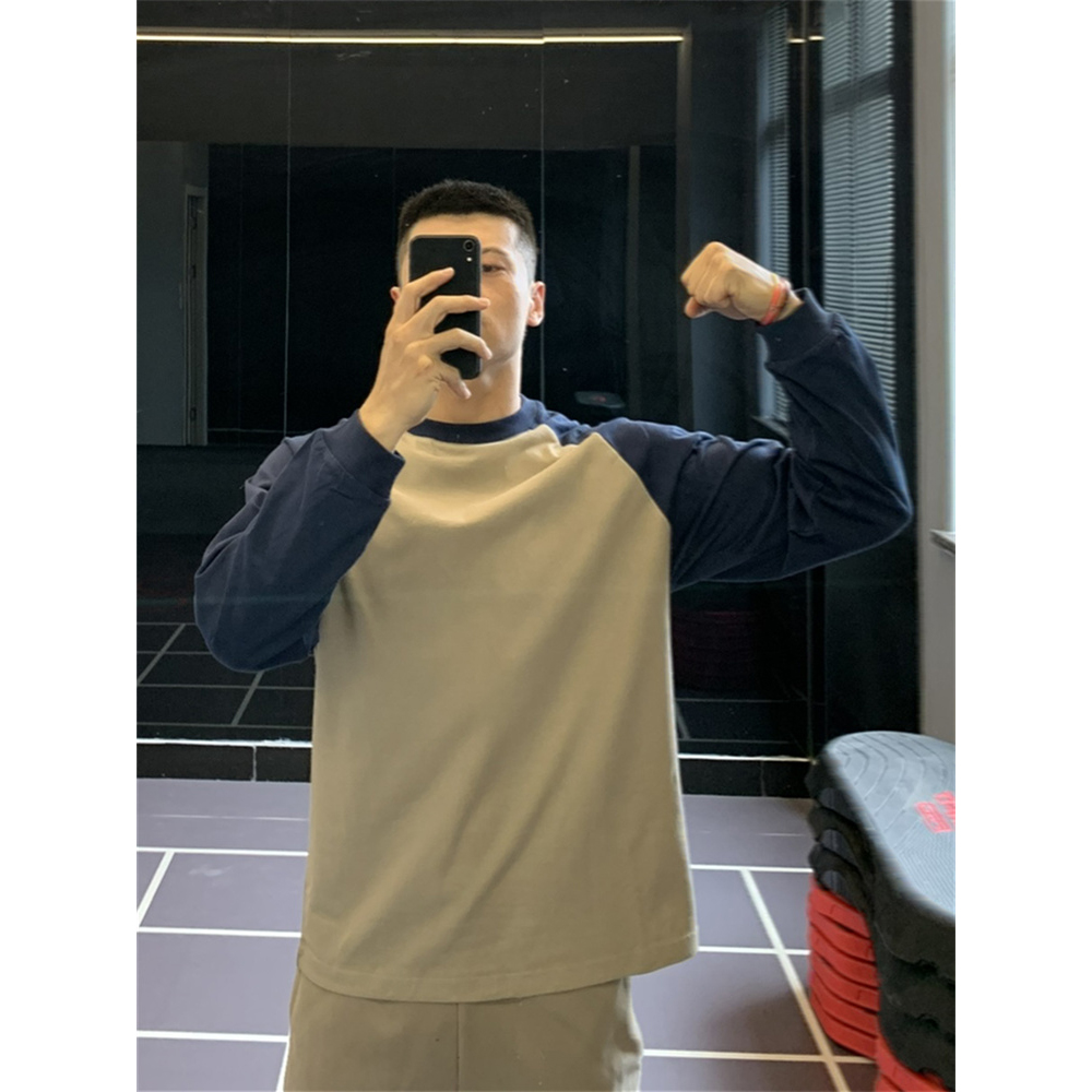 【美式重磅】纯棉打底长袖T恤男