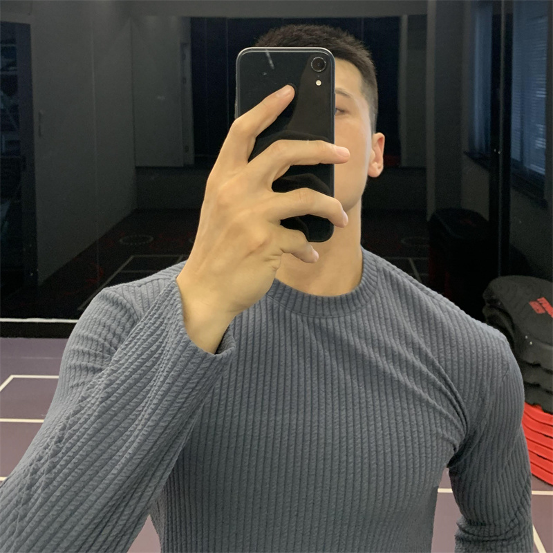 上紧下松遮肚显瘦紧袖口长袖T恤