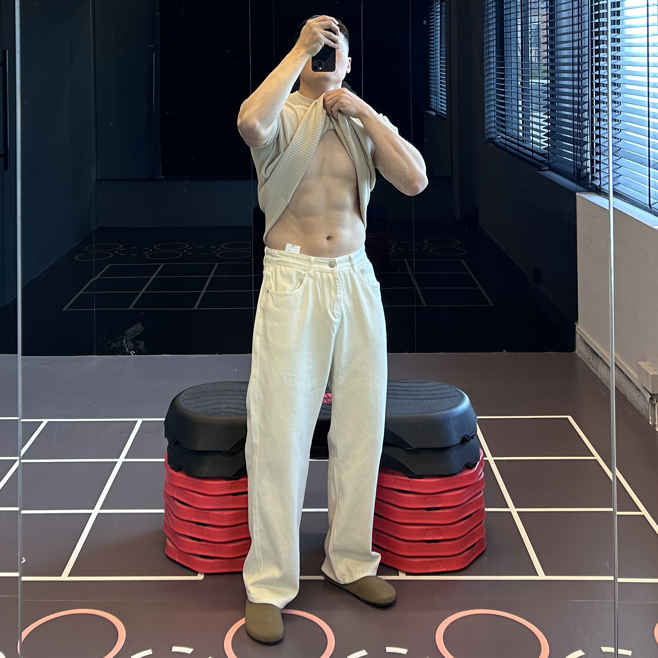 直筒宽松纯棉牛仔裤男士薄款夏季