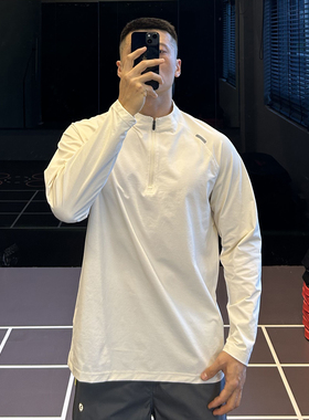 IRONTRAP半拉链反光压胶条运动户外长袖吸湿排汗T恤健身衣服秋冬