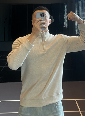 IRONTRAP仿糯羊绒保暖卫衣男加绒绵柔感内搭长袖T恤健身衣服秋冬