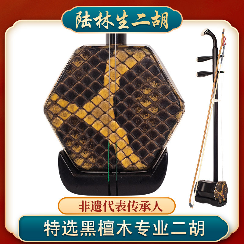 陆林生三星黑檀二胡乐器厂家直销正品成人演奏初学者入门专业胡琴
