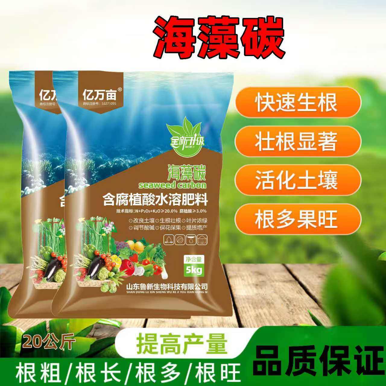 碳肥海藻碳含腐植酸水溶肥料碳能肥碳元素碳肥生根壮苗改良土壤