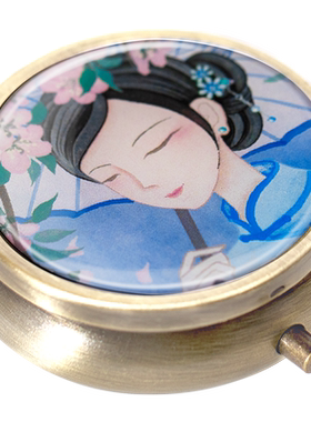 中国风口脂瓶口红diy鲜花胭脂罐