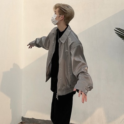 美式复古小众液态金属设计垫肩