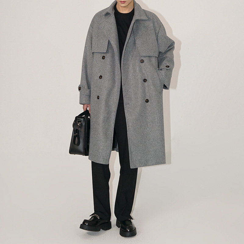秋冬复古DK毛呢大衣宽松高级感