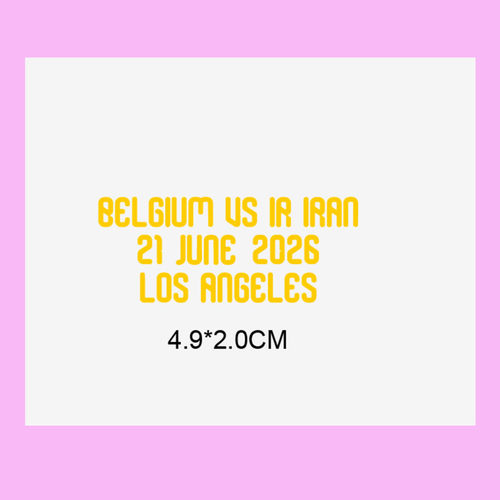 2026比利时对赛比利时对阵伊朗Belgium Match Details热转印小字