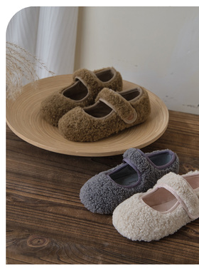 duoremi休闲亲子25aw40极简风玛丽珍复古港风潮流风韩版纯色棉鞋