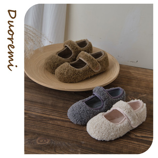 duoremi休闲亲子25aw40极简风玛丽珍复古港风潮流风韩版纯色棉鞋