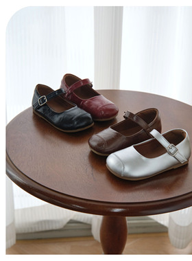 Duoremi真正的广州纯手鞋25aw01儿童鞋女童牛皮红色小皮鞋公主鞋