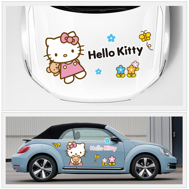 HelloKitty猫车贴拉花汽车装饰贴/反光贴
