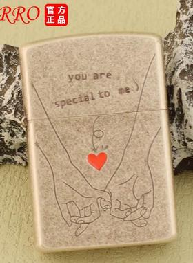 新款佐罗煤油打火机91910古银执子之手图案白钢内胆个性火机