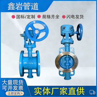 16C铸钢法兰蝶阀涡轮硬密封蝶阀涡轮对夹蝶阀DN80100150200 D343H