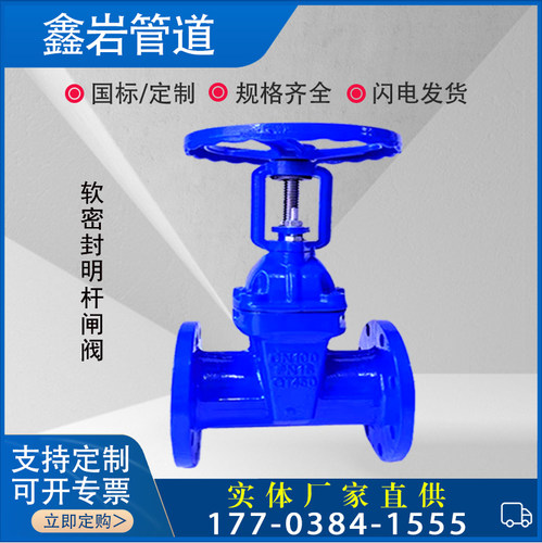 Z41X-16q明杆软密封闸阀手动铸铁