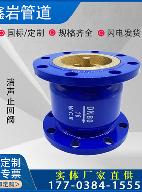 HC41X-16法兰消声止回阀 刚体立式单向逆止阀DN65 80 100 150 200