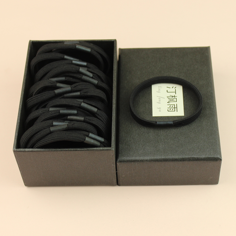 头绳女网红ins简约黑色扁皮筋套