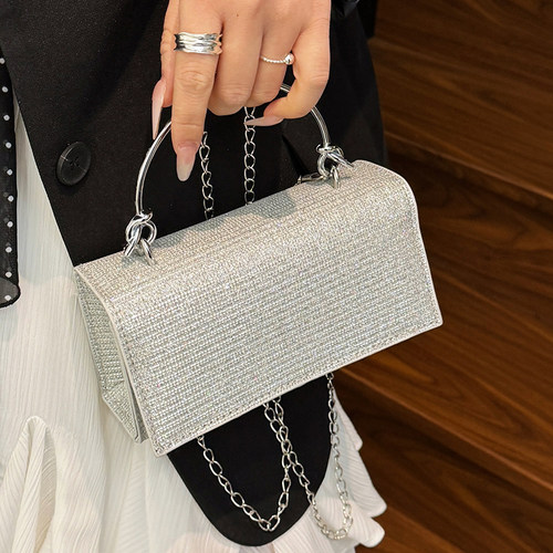 单根亮片日韩烫钻小方包青年休闲