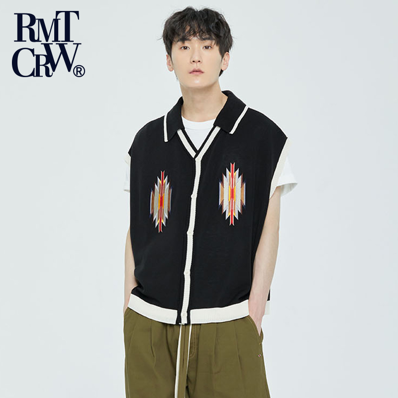 翻领RMTCRW系扣背心外套韩潮