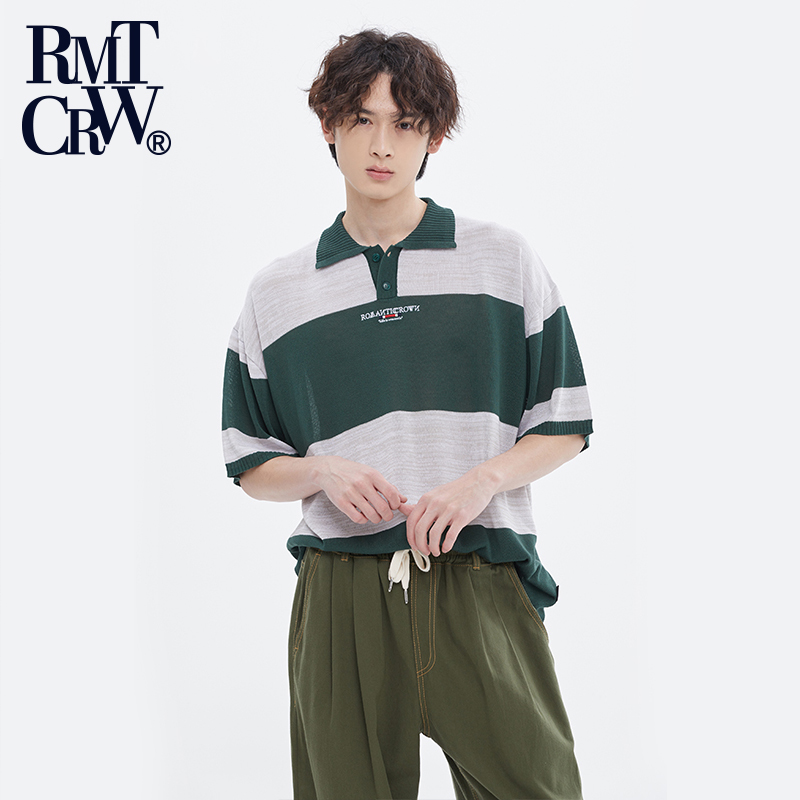 设计宽松短袖polo衫男女同款