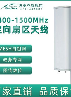 1400-1500MHz 12dBi扇区天线1.4G 1.5G 政务网图传电台自组网远距离高增益室外专用板状定向天线