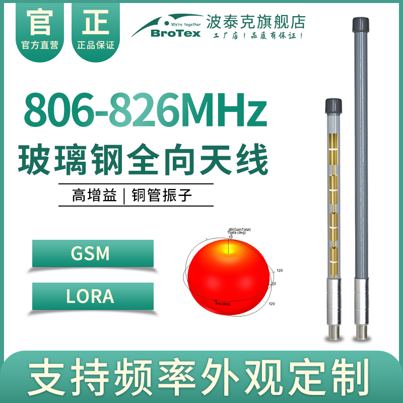 806-826Mhz玻璃钢全向天线CDMA直放站3G通信GSM信号室外覆盖传输中继