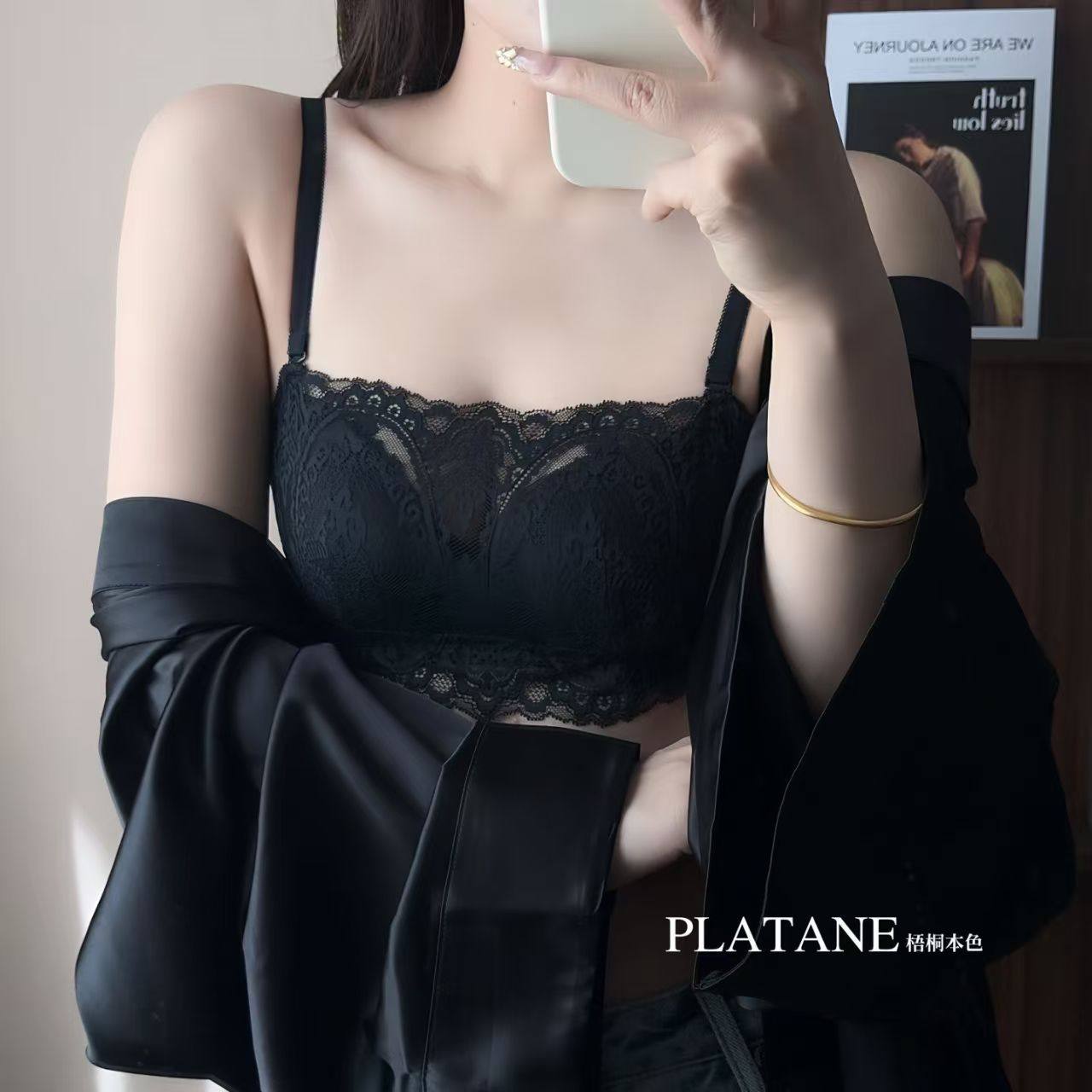 梧桐本色文胸性感蕾丝超薄抹胸水晶杯大胸显小舒适内衣WN65232,女士内衣/男士内衣/家居服,文胸,淘宝优惠券,粉丝福利购,淘宝优惠卷