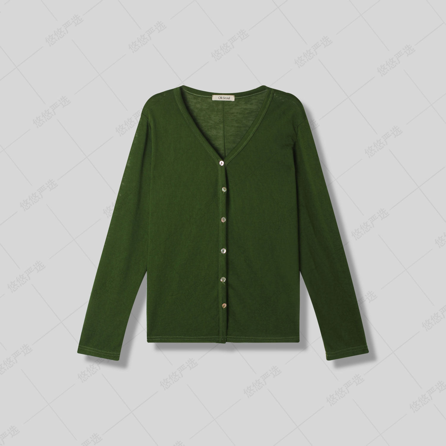 【悠悠粉丝专享】夏季莱赛尔亚麻针织薄款开衫