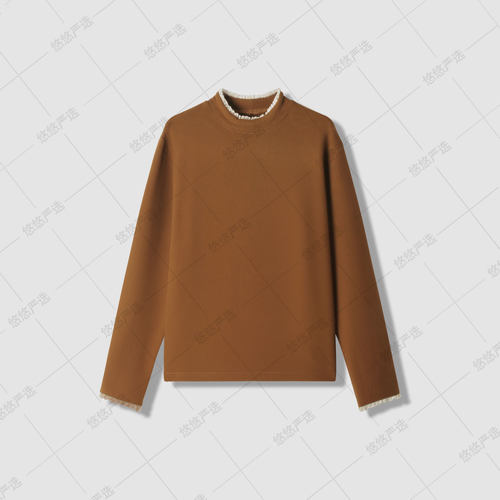 【超暖羊脂玉】双面磨毛果冻暖绒蕾丝边长袖 软而有型