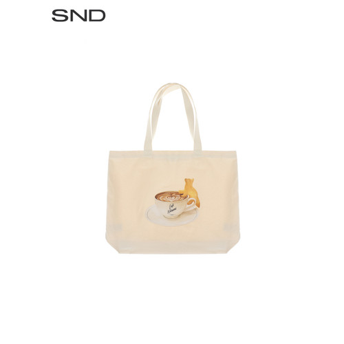 设计师品牌SNDAW25图案手提包