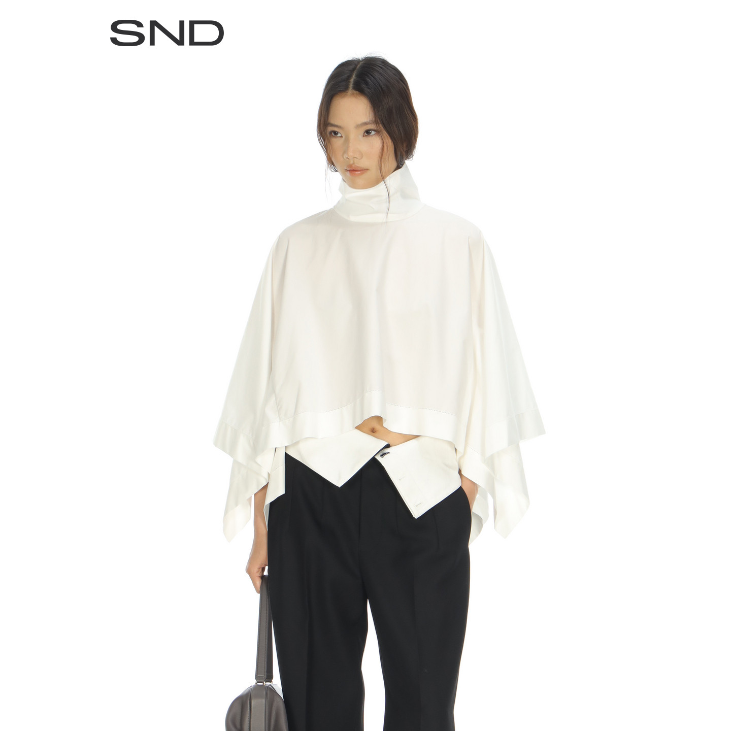 【CARVEN 设计师品牌】SND SS26 轻质方形剪裁斗篷上衣女款