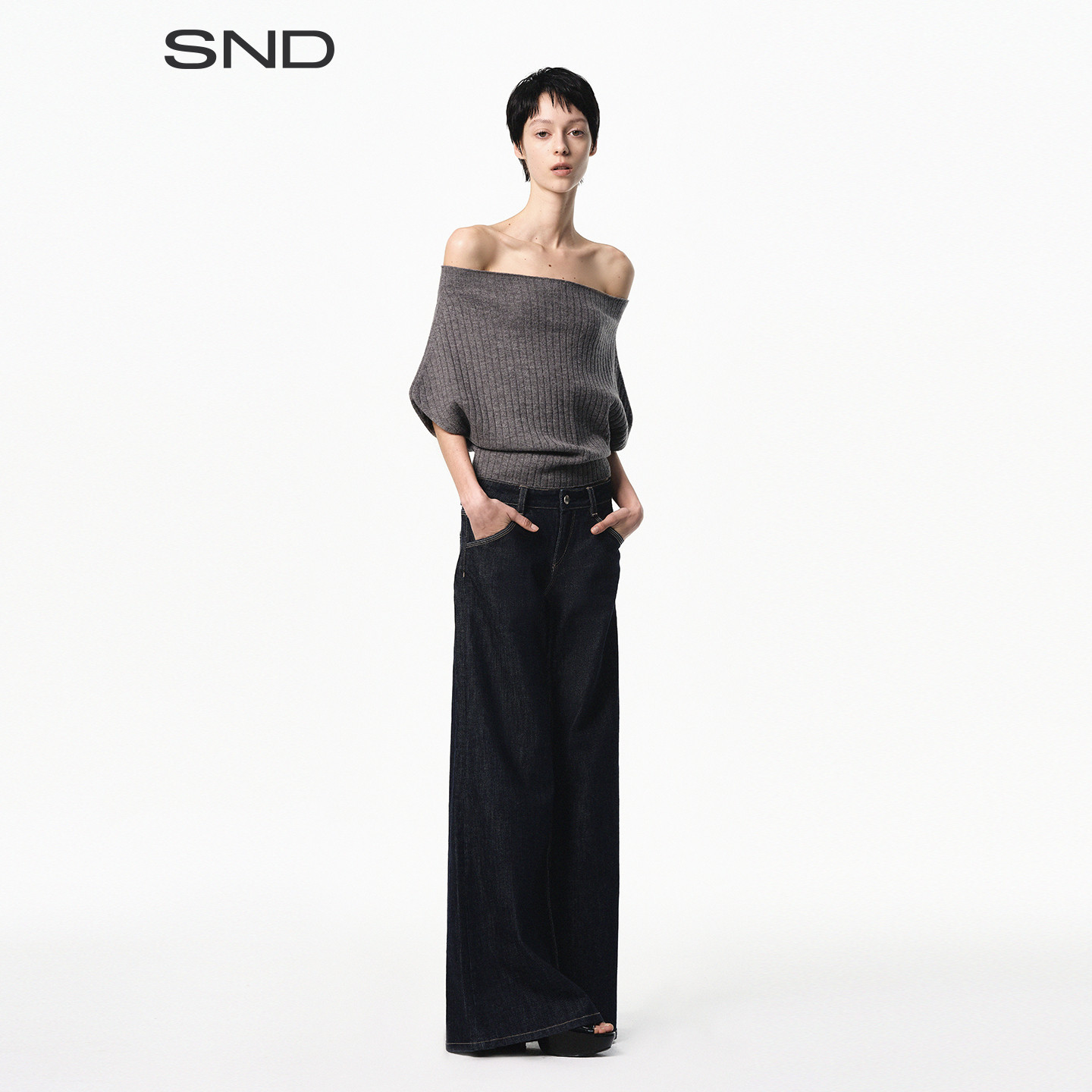 【RARELY ALIKE 设计师品牌】SND SS26 多种穿法螺纹短袖
