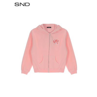 SNDSS26印花拉链帽衫男款