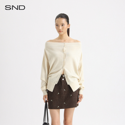 SNDAW26一字肩开衫女款