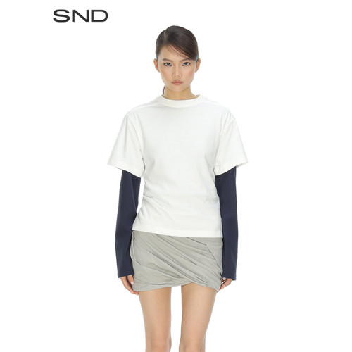SNDSS26镂空细节T恤女款