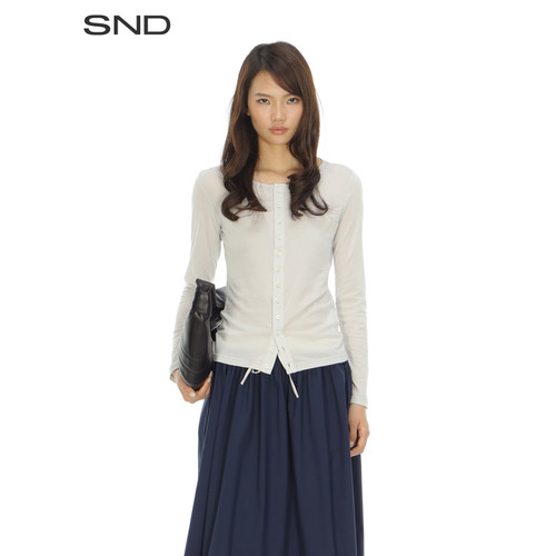 SNDSS26圆领开衫长袖T恤
