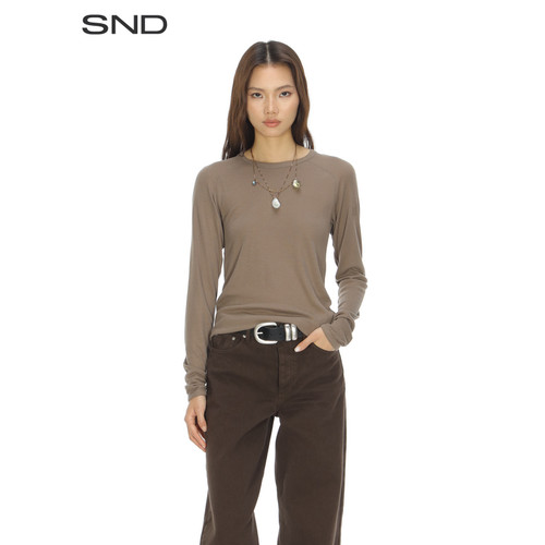 SNDPS26罗纹长袖T恤女款
