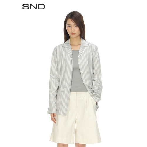 SNDPS26宽松条纹衬衫女款