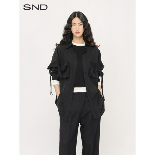 SND纯色阔型衬衫女款