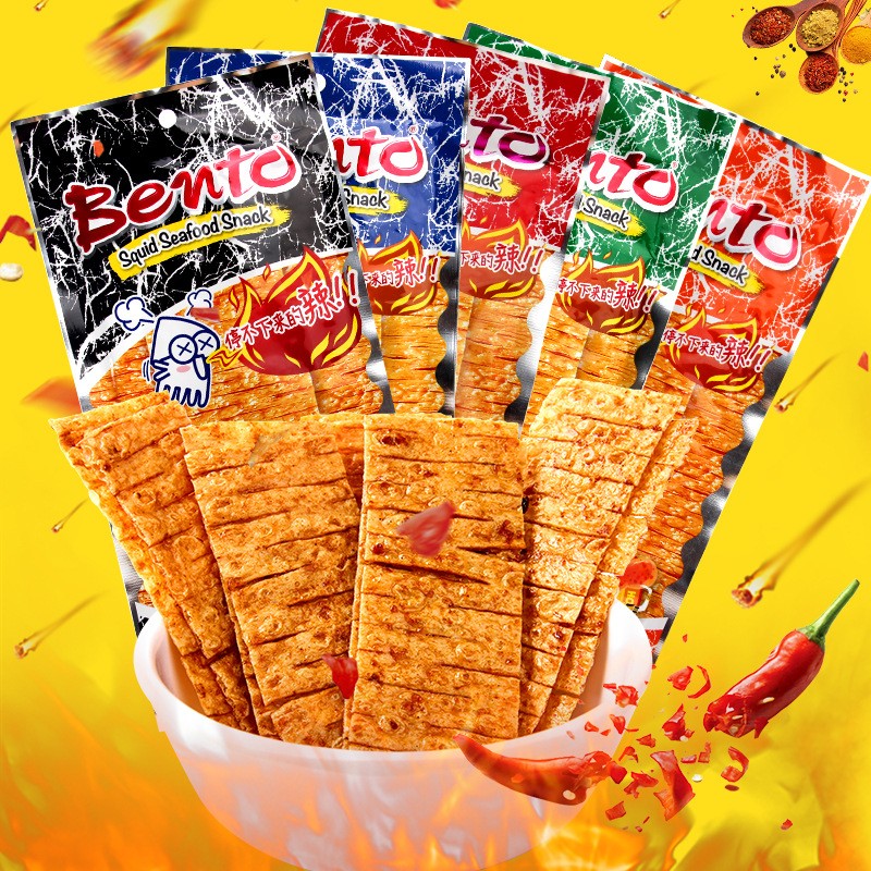 泰国进口 Bento拌多乐超味鱿鱼片 手撕鱿鱼干网红零食品 20g
