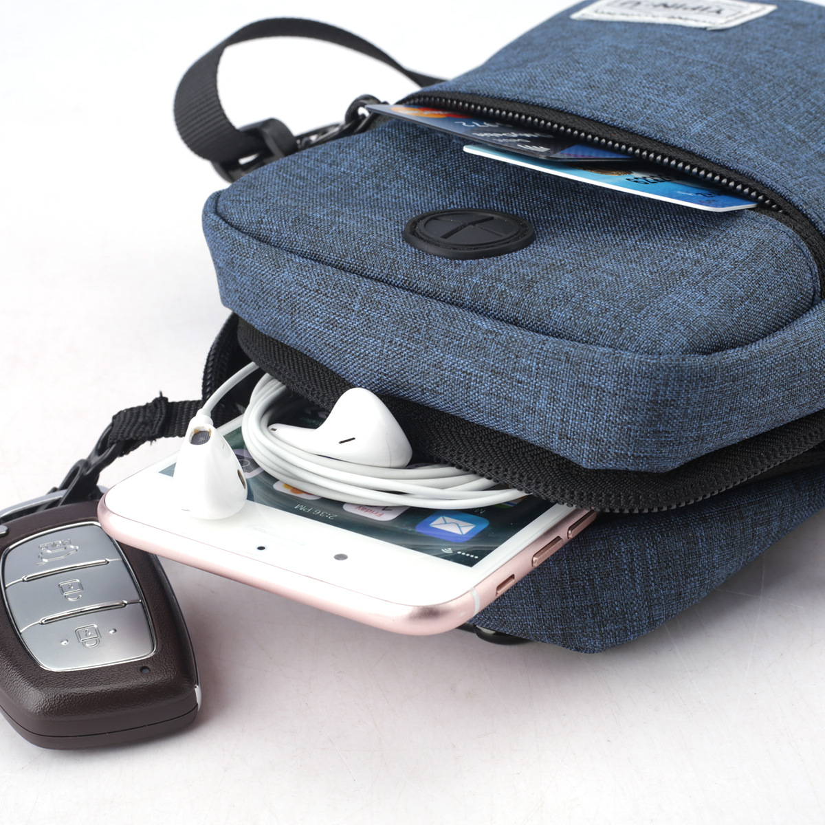 YIPINU户外小挂包多功能防水收纳手机包男士手机腰包皮带零钱包