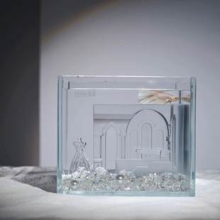 DIY水底世界/婚纱宫殿鱼缸造景微景观泰国斗鱼创意摆件办公装饰