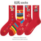 马年本命年袜子女款 2026属马过年新年长袜 新年礼物红色棉袜秋冬季